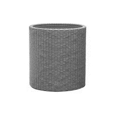 KETER Květináč Cylinder Planter M - Silver grey - šedý