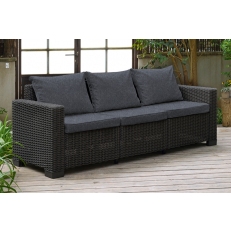 Třímístná zahradní pohovka KETER California 3-Seater Sofa - 199 x 68 x 72 cm - grafit