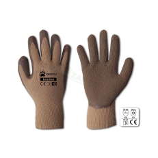 Zateplené  pracovní rukavice Grizzly latex - vel. 10