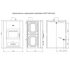 Krbová kamna s teplovodním výměníkem PRITY WD W24