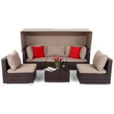 Vigo zahradní sestava z technoratanu  Brown/Taupe