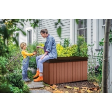 Zahradní box Darwin 570 L - 142,5 x 65,3 x 78,2 cm - hnědý
