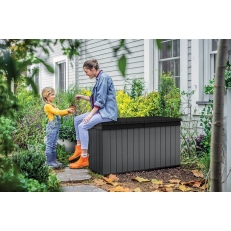 Zahradní box Darwin 570 L - 142,5 x 65,3 x 78,2 cm - šedý
