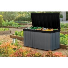 Zahradní box Darwin 570 L - 142,5 x 65,3 x 78,2 cm - šedý