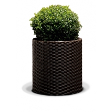 Květináč Keter Cylinder Planter L - hnědý