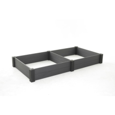 Vyvýšený záhon Keter Vista Modular Duo Garden Bed - šedý