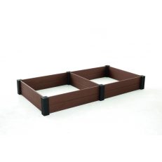 Vyvýšený záhon Keter Vista Modular Duo Garden Bed - hnědý