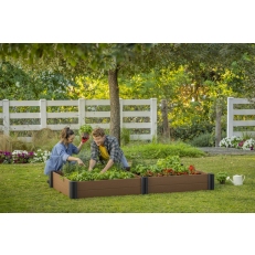 Vyvýšený záhon Keter Vista Modular Duo Garden Bed - hnědý