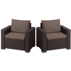 Zahradní křesla KETER California Mix&Match Chair - 83 x 68 x 72 cm - 2ks - hnědá