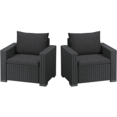 Zahradní křesla KETER California Mix&Match Chair - 83 x 68 x 72 cm - 2ks - grafitová
