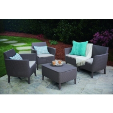 Zahradní set Keter Salemo 2 seater sofa  - grafitová / šedá
