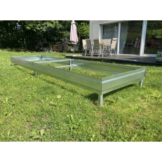 Vyvýšený záhon 103 x 391 cm pozinkovaná ocel