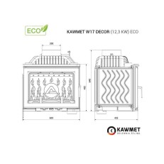Krbová vložka KAWMET W17 DECOR ECO - 12,3kW