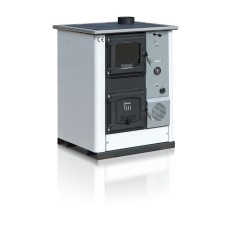 Kuchyňská kamna / kotel  s výměníkem TEMY PRO 12 kW - pravá, bílá