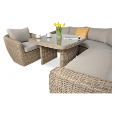 Rohový zahradní set ATENA DINING + křeslo Beige