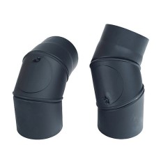 Koleno kouřové 120mm stavitelné / 0 - 90° silnostěnné s čistícím otvorem 1,5mm