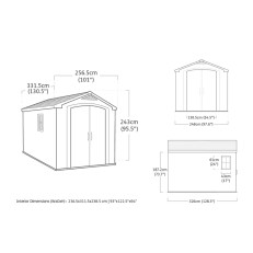 Zahradní domek Keter Factor 8x11 - 256,5 x 331,5 x 243 cm