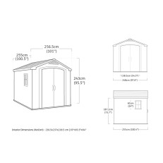 Zahradní domek Keter Factor 8x8 - 256,5 x 255 x 243 cm