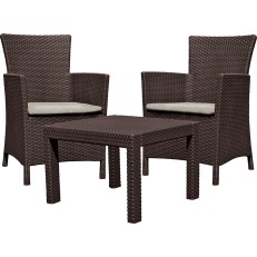 Balkónový set Allibert Rosario - hnědá / krémová