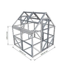Zahradní skleník MICRO 185x185cm - 4mm