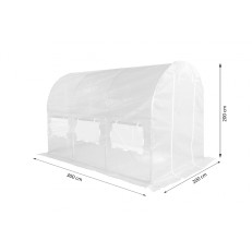 Zahradní fóliovník 200x300x200m / 6m2 - zelený