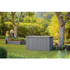 Zahradní box Darwin 662 L - 142,5 x 65,3 x 89,5 cm - šedý