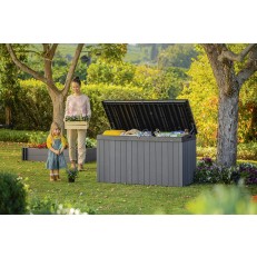 Zahradní box Darwin 662 L - 142,5 x 65,3 x 89,5 cm - šedý