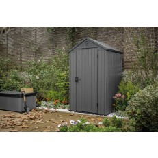 Zahradní domek Keter Darwin 4x4 -  205 x 116,7 x 125,8 cm - šedý