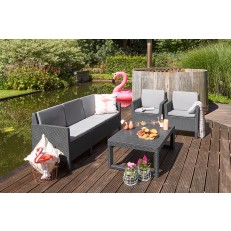Zahradní stůl Keter Lyon - 116 x 71 x 40 – 65 cm - cappuccino