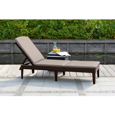 Lehátko KETER Jaipur box s polstrem - 187 x 58 x 29 cm - hnědá