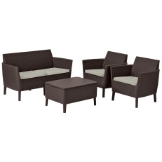 Dvoumístná zahradní pohovka KETER Salemo 2 Seater Sofa - 133 x 67 x 76 cm - hnědá