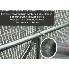 Zahradní fóliovník 2x4m VespaGarden - bílý
