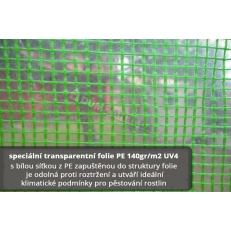Zahradní fóliovník 2x4m VespaGarden - zelený