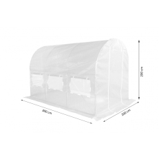 Zahradní fóliovník 2x3m VESPAGARDEN extra silný - 6m2 bílý