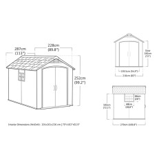 Zahradní domek Keter Premier 759 - 228 x 287 x 252 cm - šedý