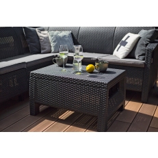 Zahradní stolek KETER Corfu table - 77 x 57 x 42 cm - hnědý