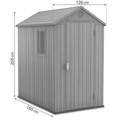 Zahradní domek Keter Darwin 4x6 - 126 x 185 x 205 cm - hnědý