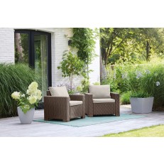 Zahradní křeslo KETER California Chair - 83 x 68 x 72 cm - 2ks - cappuccino / písková