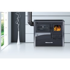 Sporák na tuhá paliva Concept 2 Air 12kW INOX - levá