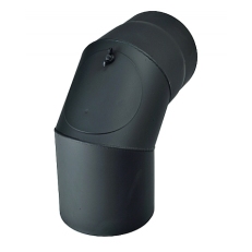 Koleno kouřové silnostěnné s čistícím otvorem 150mm / 90° silnostěnné 1,5mm