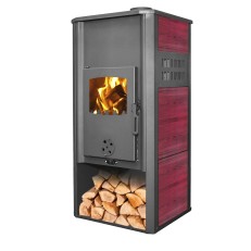Krbová kamna Ambasador / ROMA E - 22 kW s výměníkem - red
