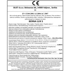 Krbová kamna Blist Ekonomik LUX LM / BERNA LUX S