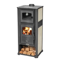 Krbová kamna Roma G s troubou na pečení - 13 kW - Beige