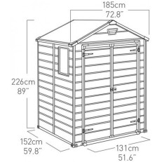 Zahradní domek Keter Manor 6x5 DD - 185 x 152 x 226 cm  - béžový