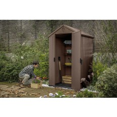 Zahradní domek Keter Darwin 4x4  - 205 x 116,7 x 125,8 cm - hnědý