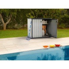 Zahradní box / skříň Keter Patio Store - 140 x 73,6 x 120 cm - hnědo šedá