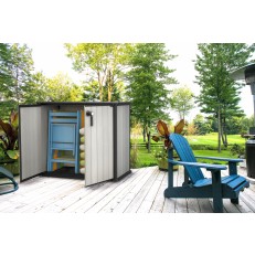 Zahradní box / skříň Keter Patio Store - 140 x 73,6 x 120 cm - hnědo šedá
