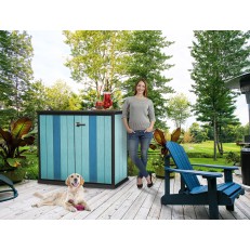 Zahradní box / skříň Keter Patio Store - 140 x 73,6 x 120 cm - hnědo šedá