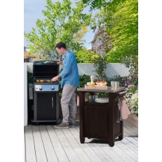 Multifunkční úložná skříňka a stolek Keter Unity Storage Buffet - 70 x 54 x 90 cm - hnědý