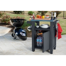 Multifunkční úložná skříňka a stolek Keter Unity Storage Buffet - 70 x 54 x 90 cm - grafit
